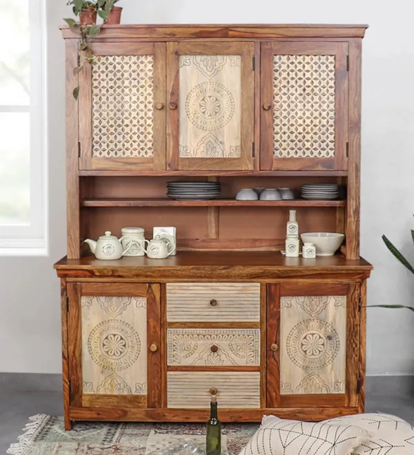 Nook Crockery Unit in Dual Tone Finish