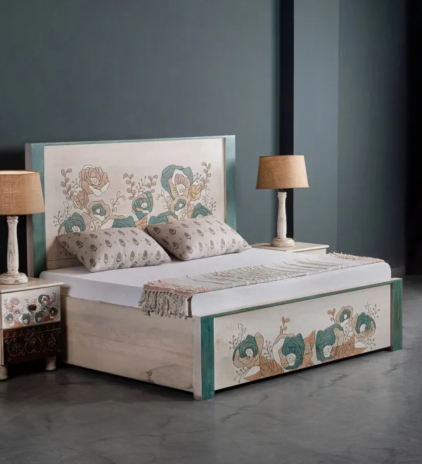 Brim Queen Size Bed With Box Storage